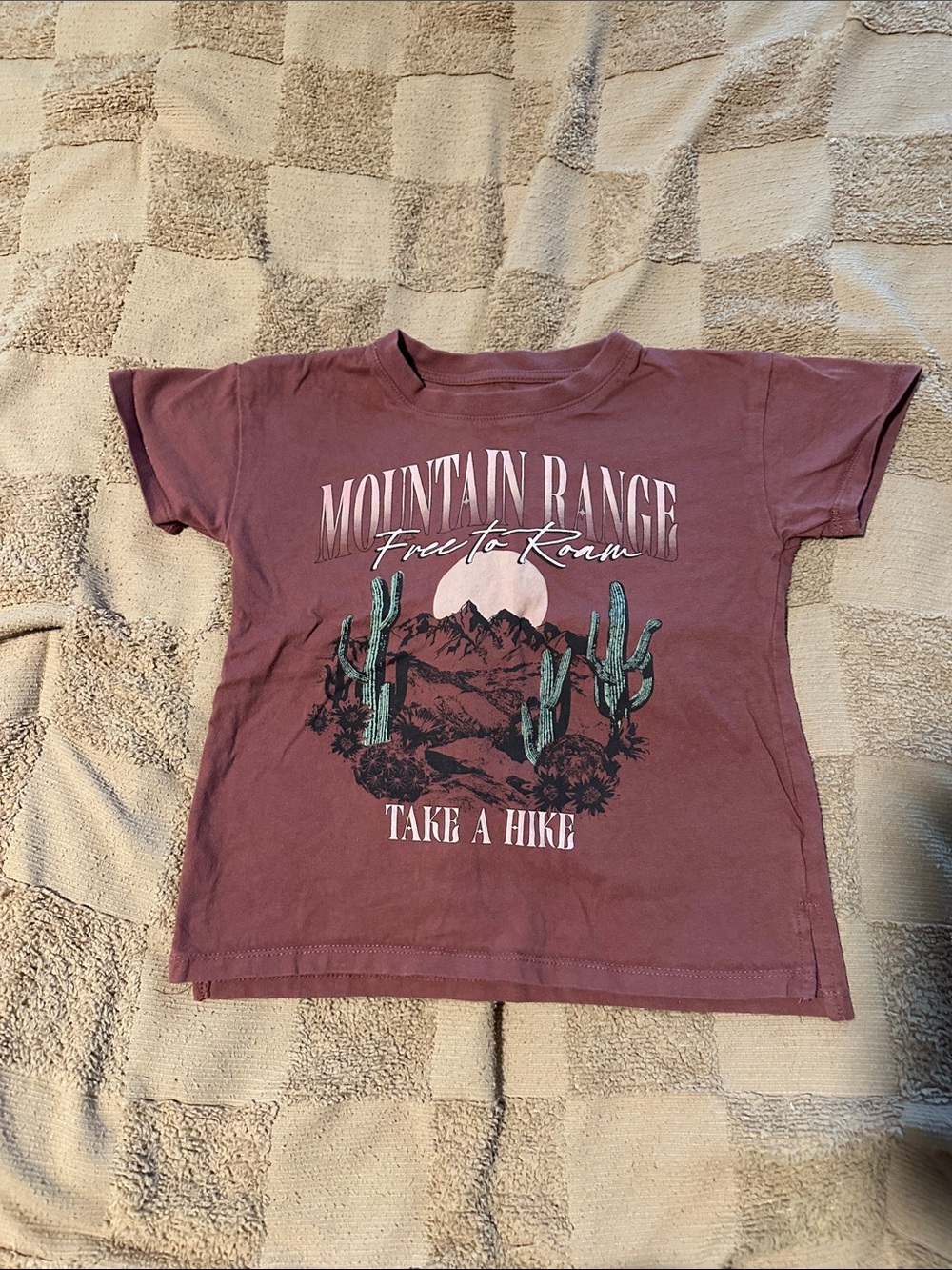 Cotton On Mauve 'Mountain Range' Graphic Tee